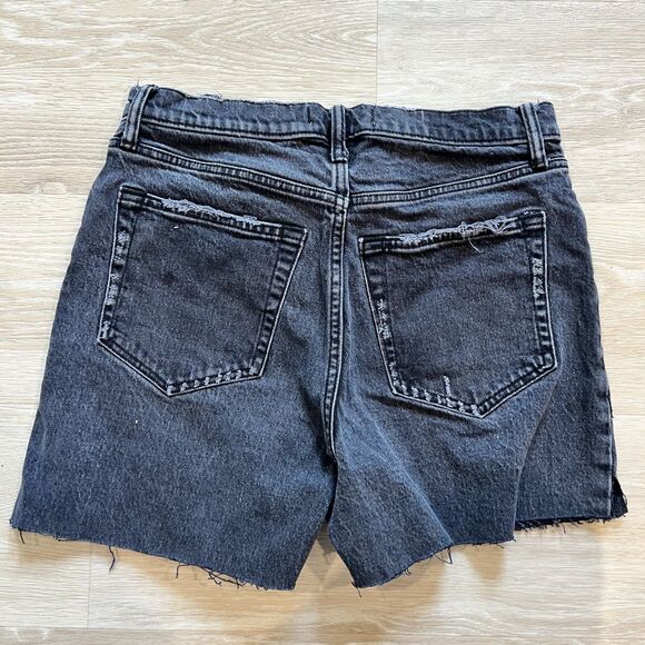 Abercrombie & Fitch The Dad High Rise Shorts Black-Size 28/6 - Picture 2 of 4
